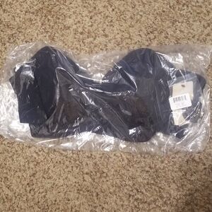 NWT Lively Jet Black Strapless Bra 38D